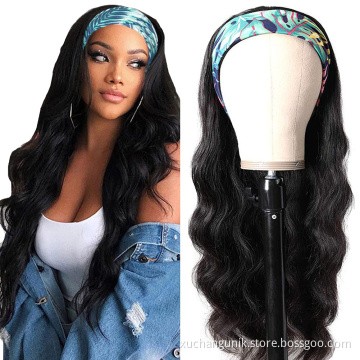 Uniky Human Hair Headband Body Wave Wigs Cheap Brazilian Remy Human Hair Non Lace Machine Made Wigs For Black Women In Stock